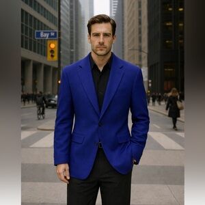 Hugo Boss Cobalt Blue Cashmere sports coat blazer